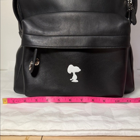 Coach Snoopy Limited Edition Black Leather Backpack - Picture 13 of 17
